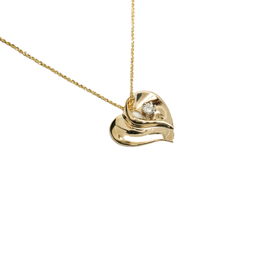 Yellow 14k Yellow Gold Diamond Solitare Pendant .17 Ctw